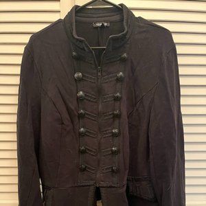 Charcoal Military-Style Jacket